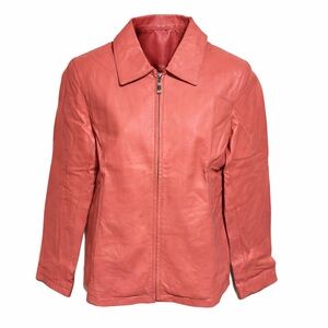 Vintage Beautiful Blush Pink Leather Jacket